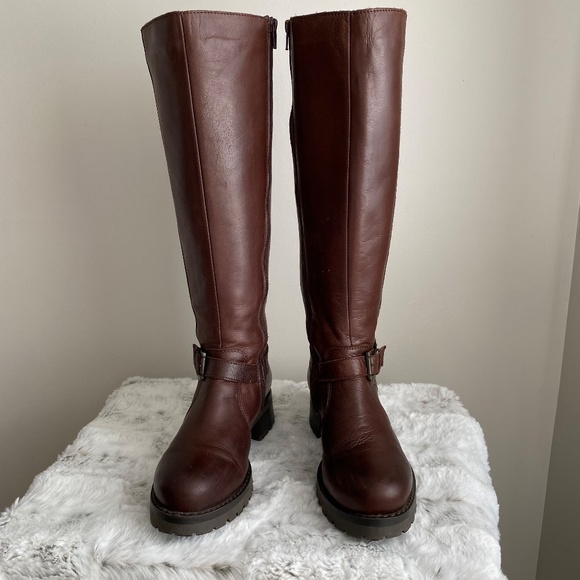 Miz Mooz Pippy Knee High Brown Leather Harness Boot - Size 8/EU 39 - Picture 3 of 14
